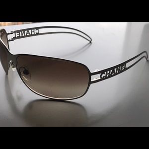 Authentic Chanel metal framed sunglasses